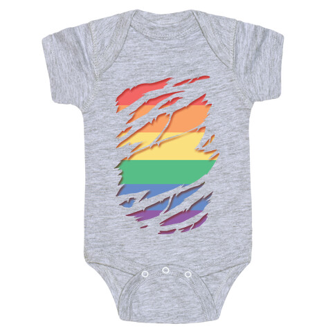 Ripped Shirt: Gay Pride Baby One-Piece