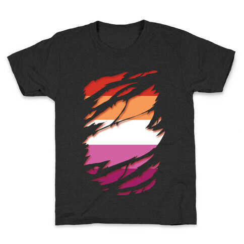 Ripped Shirt: Lesbian Pride Kids T-Shirt