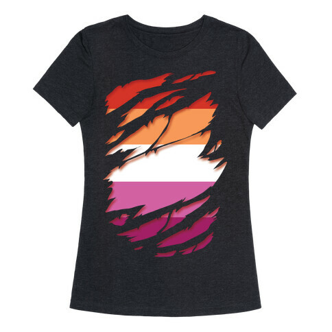 Ripped Shirt: Lesbian Pride Womens T-Shirt