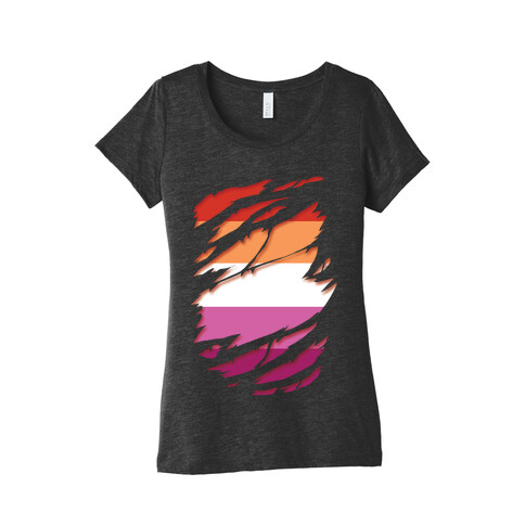 Ripped Shirt: Lesbian Pride Womens T-Shirt