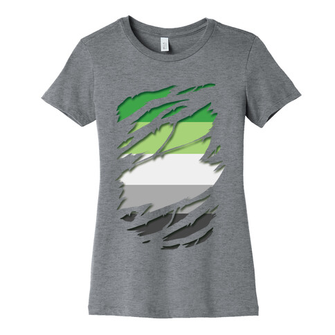 Ripped Shirt: Aromantic Pride Womens T-Shirt