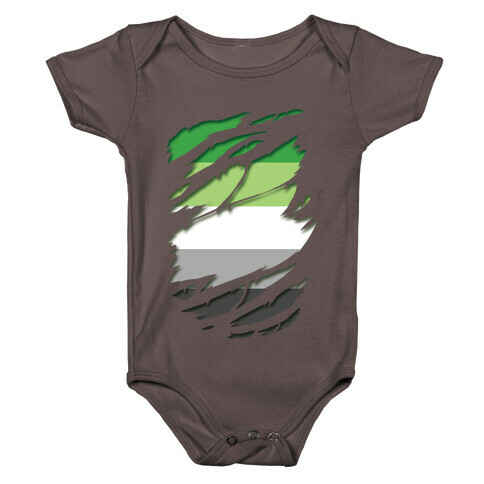 Ripped Shirt: Aromantic Pride Baby One-Piece