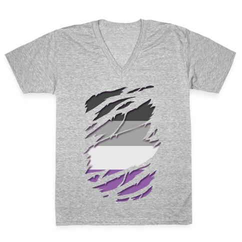 Ripped Shirt: Ace Pride V-Neck Tee Shirt