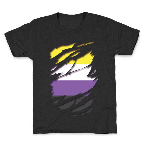 Ripped Shirt: Non-Binary Pride Kids T-Shirt