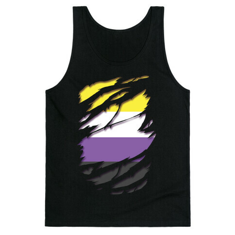 Ripped Shirt: Non-Binary Pride Tank Top