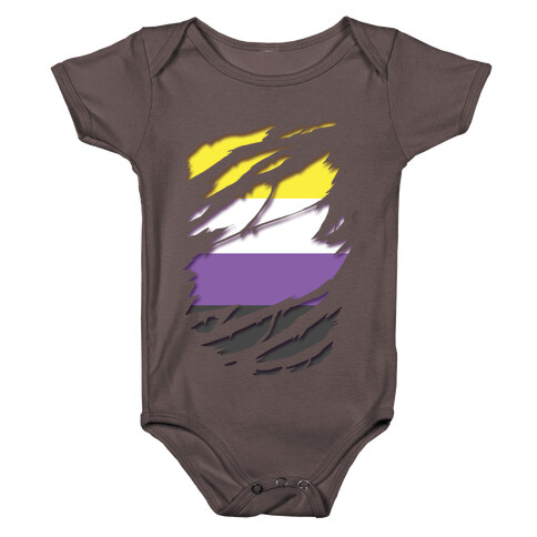 Ripped Shirt: Non-Binary Pride Baby One-Piece