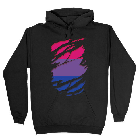 Ripped Shirt: Bi Pride Hooded Sweatshirt