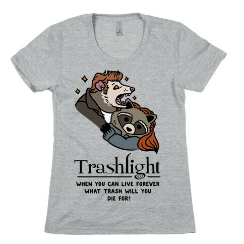 Trashlight Raccoon Opossum Parody Womens T-Shirt