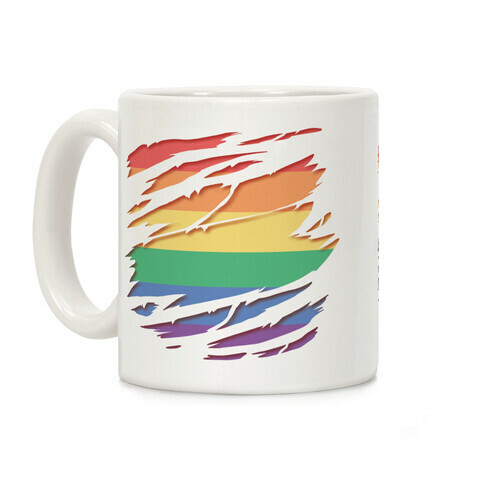 Ripped Shirt: Gay Pride Coffee Mug