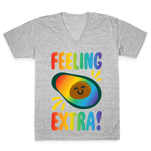 Feeling Extra Avocado V-Neck Tee Shirt