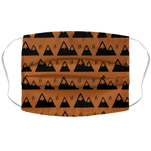 Mountains Boho Pattern Rust Accordion Face Mask