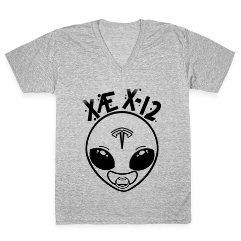 X AE X-12 Elon Musk Alien Baby  V-Neck Tee Shirt