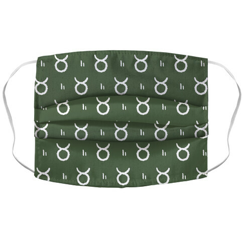 Taurus Symbol Pattern Green Accordion Face Mask