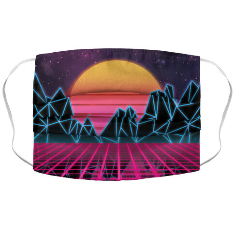 Synthwave Accordion Face Mask