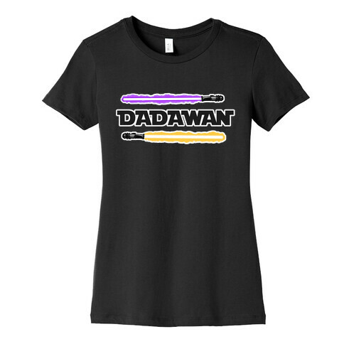 Padawan Dadawan Star Wars Parody Purple/Yellow Light Sabers Womens T-Shirt