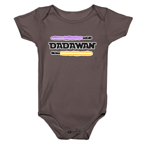 Padawan Dadawan Star Wars Parody Purple/Yellow Light Sabers Baby One-Piece