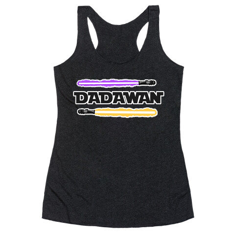 Padawan Dadawan Star Wars Parody Purple/Yellow Light Sabers Racerback Tank Top