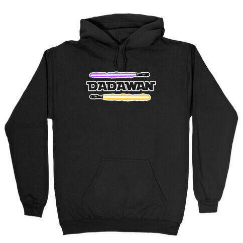 Padawan Dadawan Star Wars Parody Purple/Yellow Light Sabers Hooded Sweatshirt