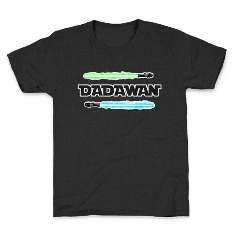 Padawan Dadawan Star Wars Parody Blue/Green Light Sabers Kids T-Shirt