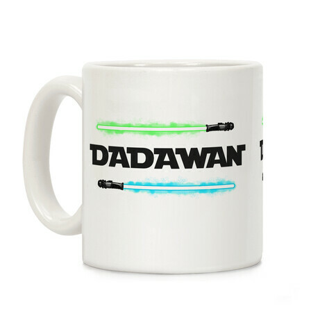 Padawan Dadawan Star Wars Parody Blue/Green Light Sabers Coffee Mug