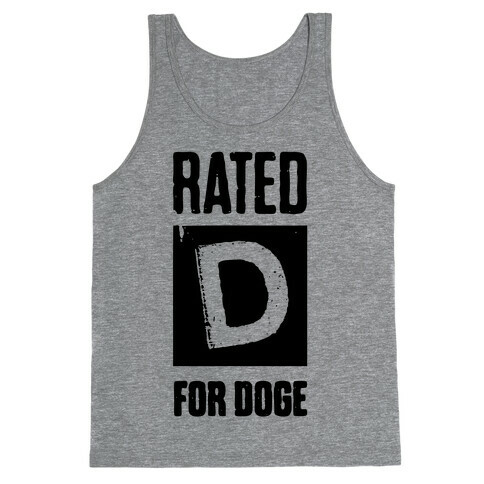 Rated D for Doge Tank Top