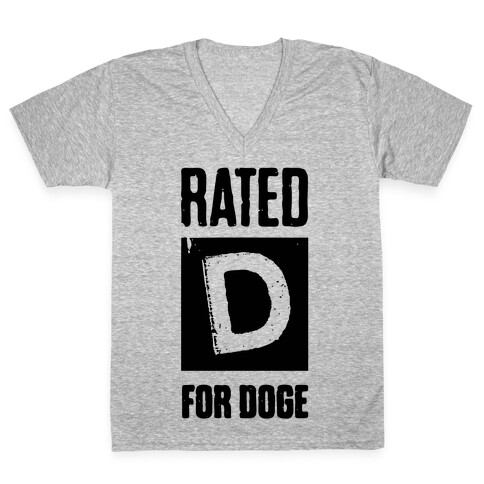 Rated D for Doge V-Neck Tee Shirt