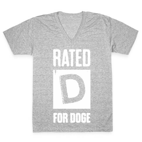 Rated D for Doge V-Neck Tee Shirt