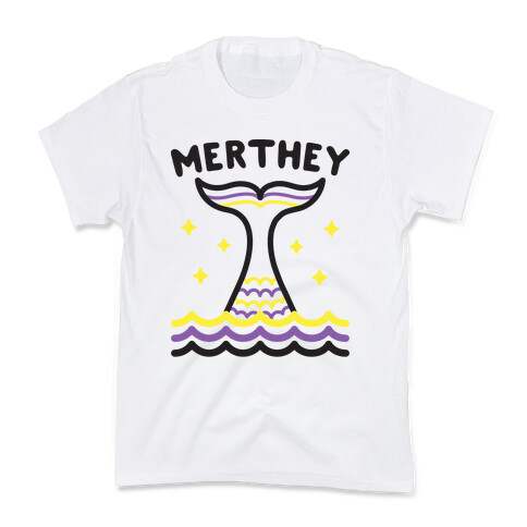 Merthey (Non-Binary Mermaid) Kids T-Shirt
