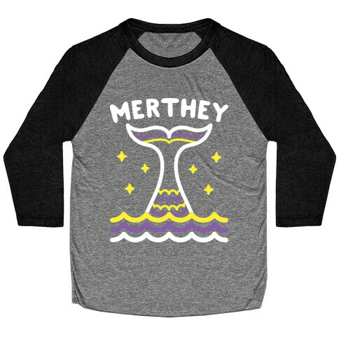 Merthey (Non-Binary Mermaid) Baseball Tee