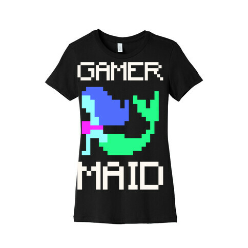 Gamer-Maid White Print Womens T-Shirt