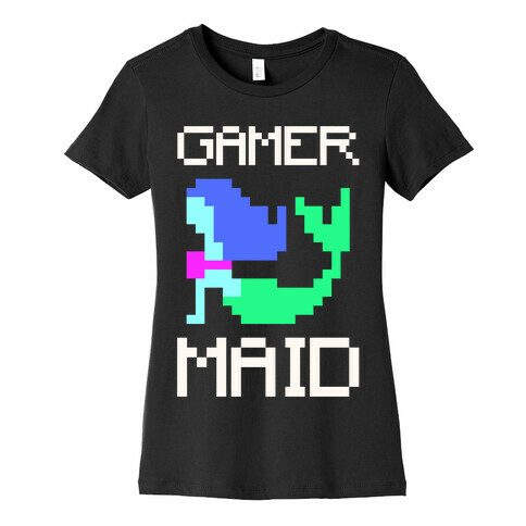 Gamer-Maid White Print Womens T-Shirt