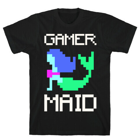 Gamer-Maid White Print T-Shirt