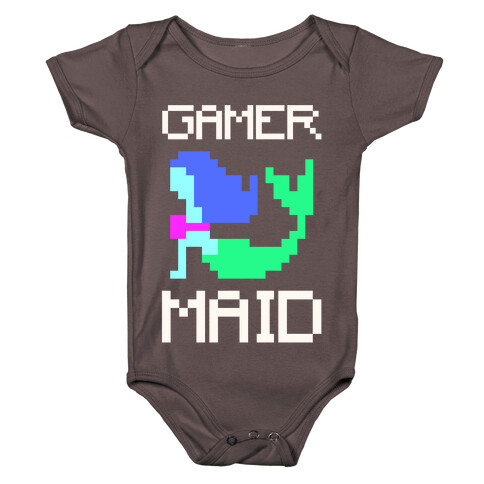 Gamer-Maid White Print Baby One-Piece