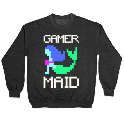 Gamer-Maid White Print Pullover