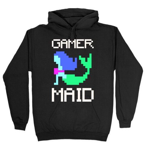 Gamer-Maid White Print Hooded Sweatshirt