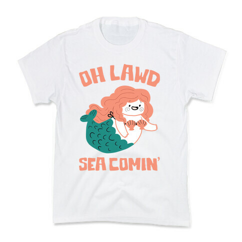 Oh Lawd Sea Comin' Kids T-Shirt