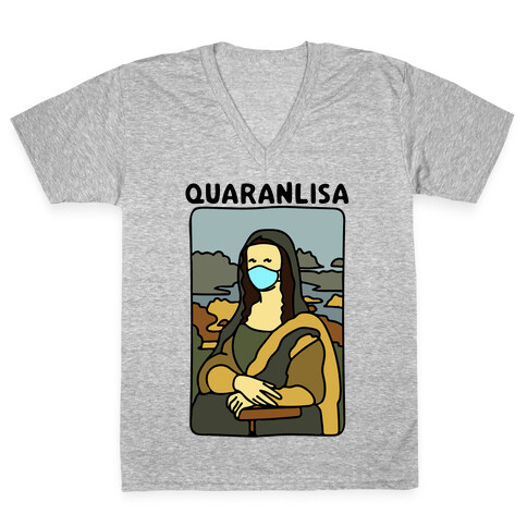 Quaranlisa Parody V-Neck Tee Shirt