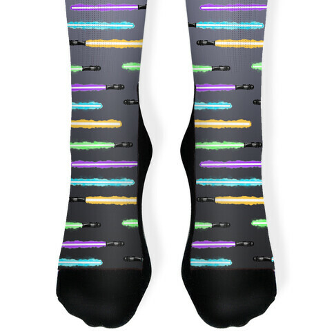 Multicolor Lightsaber Pattern Sock