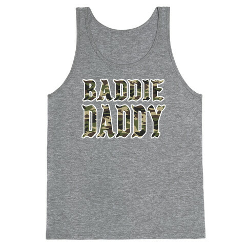 Baddie Daddy Army Camo Tank Top