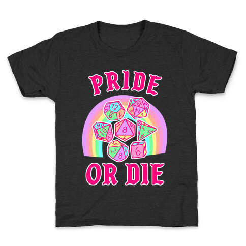 "Pride or Die" DnD Dice Pastel Kids T-Shirt