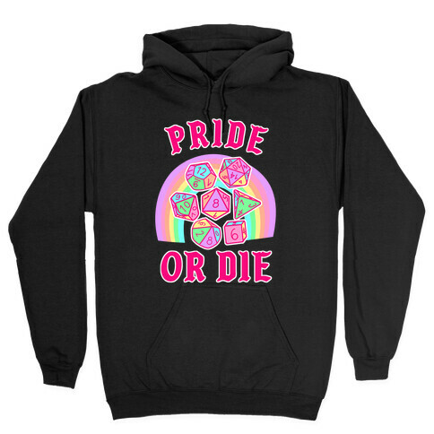 "Pride or Die" DnD Dice Pastel Hooded Sweatshirt