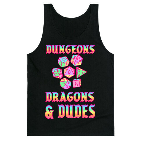 DnD & Dudes Dice Rainbow Gradient Tank Top