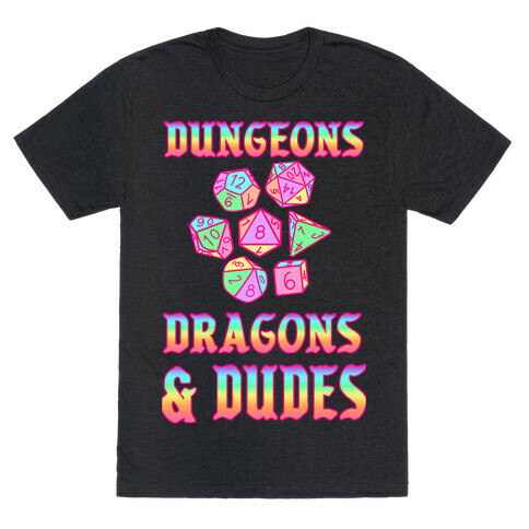 DnD & Dudes Dice Rainbow Gradient T-Shirt