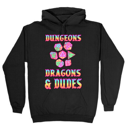 DnD & Dudes Dice Rainbow Gradient Hooded Sweatshirt