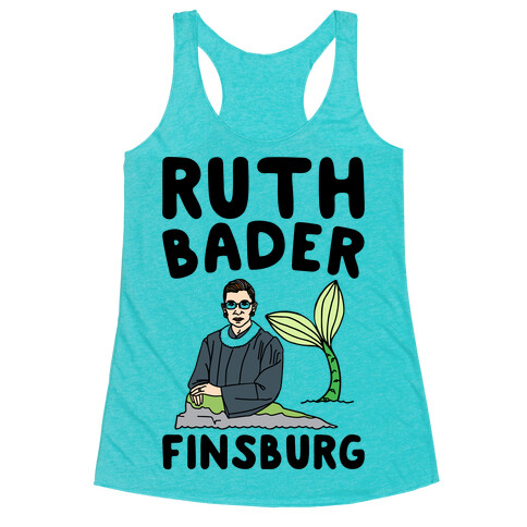 Ruth Bader Finsburg Mermaid Parody Racerback Tank Top