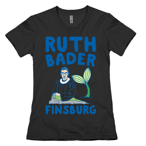 Ruth Bader Finsburg Mermaid Parody White Print Womens T-Shirt