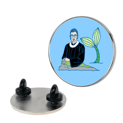 Ruth Bader Finsburg Mermaid Parody Pin