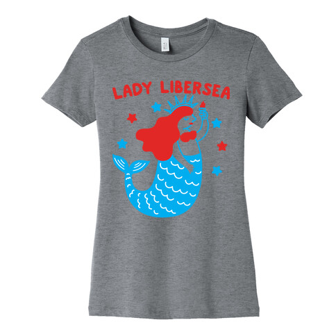 Lady Libersea Mermaid Womens T-Shirt