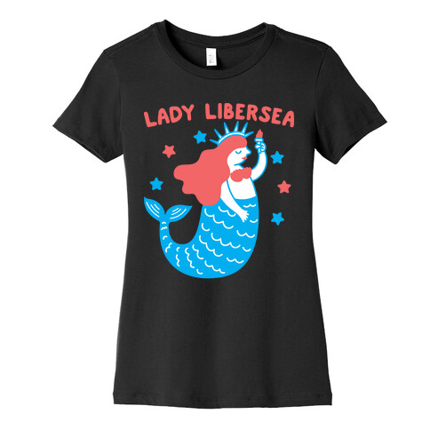 Lady Libersea Mermaid Womens T-Shirt