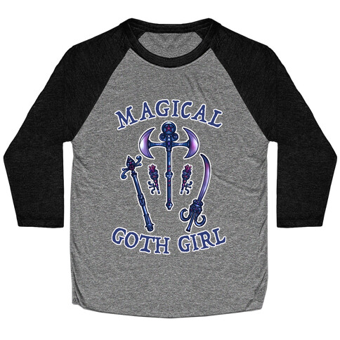 Magical Goth Girl  Baseball Tee